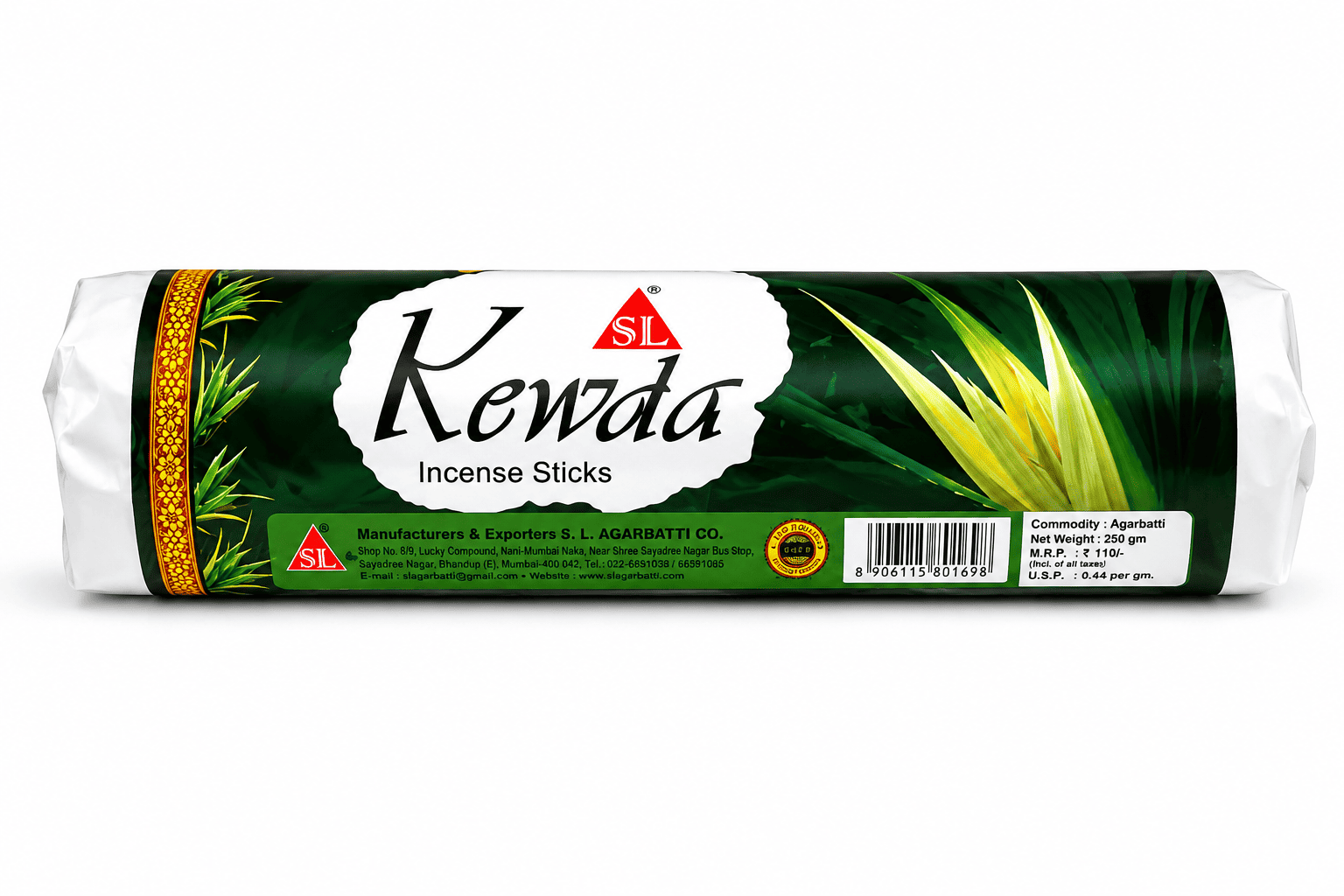 Kewda Incense Stick Roll Pack